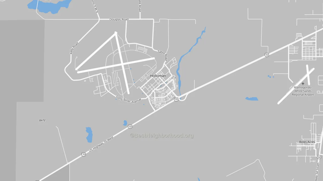 Transit Grade map of Holloman AFB, NM