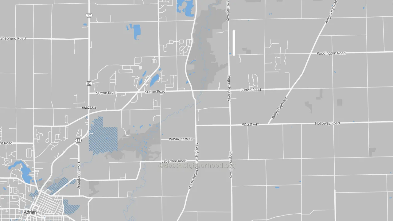 Transit Grade map of Holloway, MI