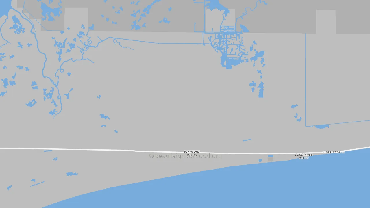 Transit Grade map of Holly Beach, LA