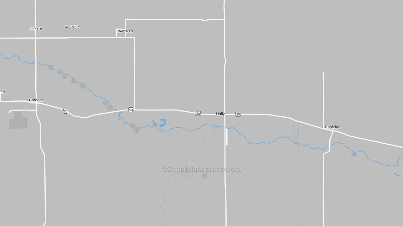 Transit Grade map of Holly, CO