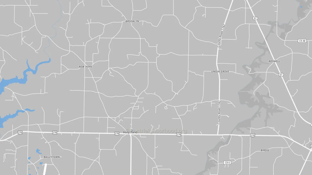 Transit Grade map of Holly Pond, AL
