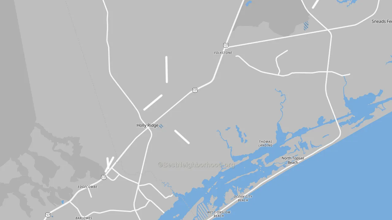 Transit Grade map of Holly Ridge, NC