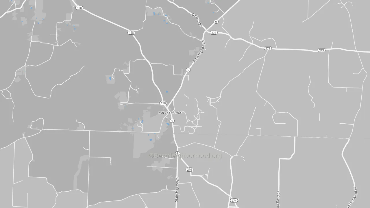 Transit Grade map of Holly Springs, AR