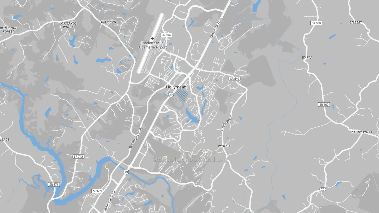 Transit Grade map of Hollymead, VA