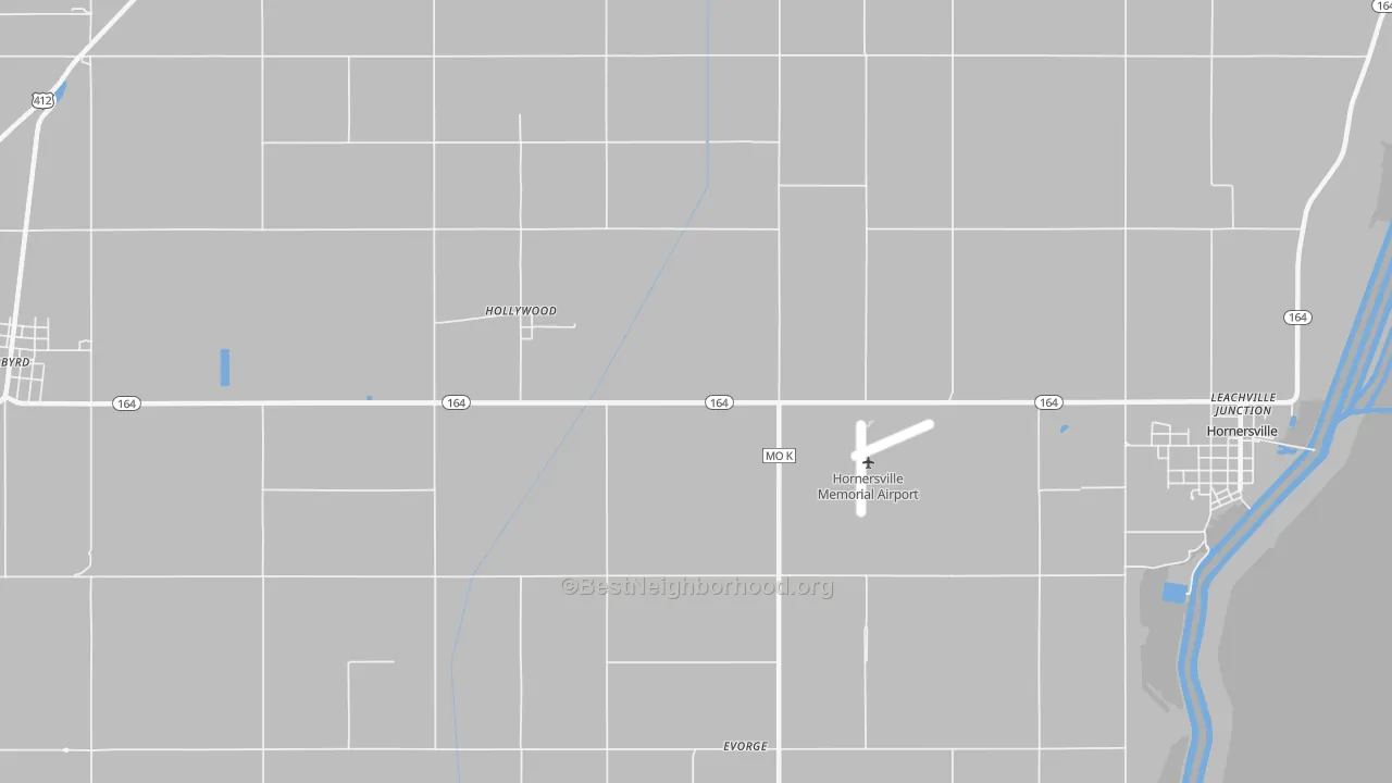 Transit Grade map of Hollywood, MO