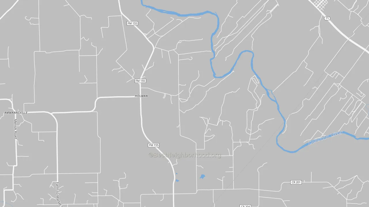 Transit Grade map of Holman, TX