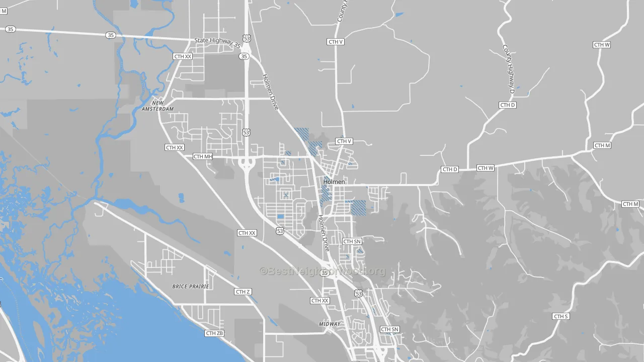 Transit Grade map of Holmen, WI