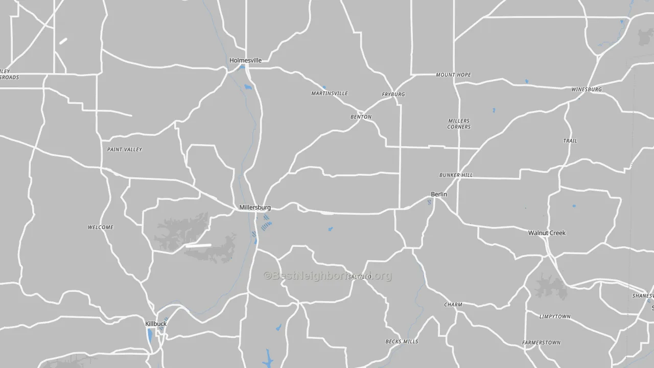Transit Grade map of Holmes County, OH