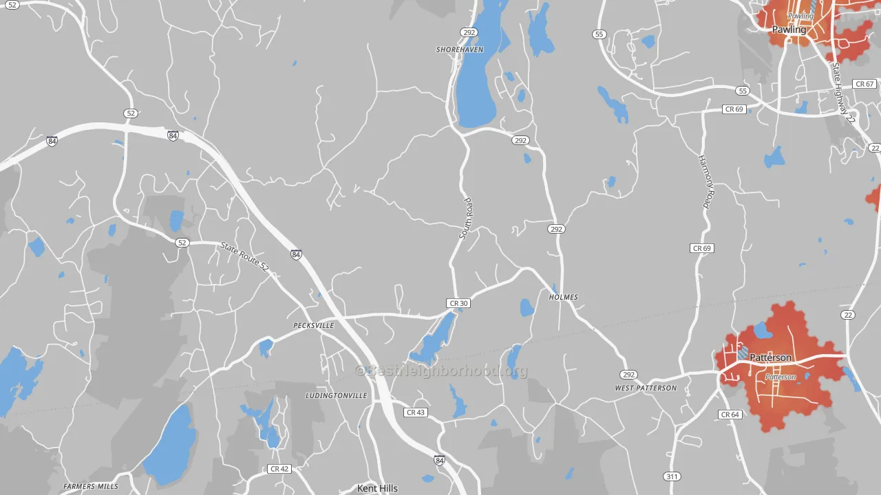 Transit Grade map of Holmes, NY