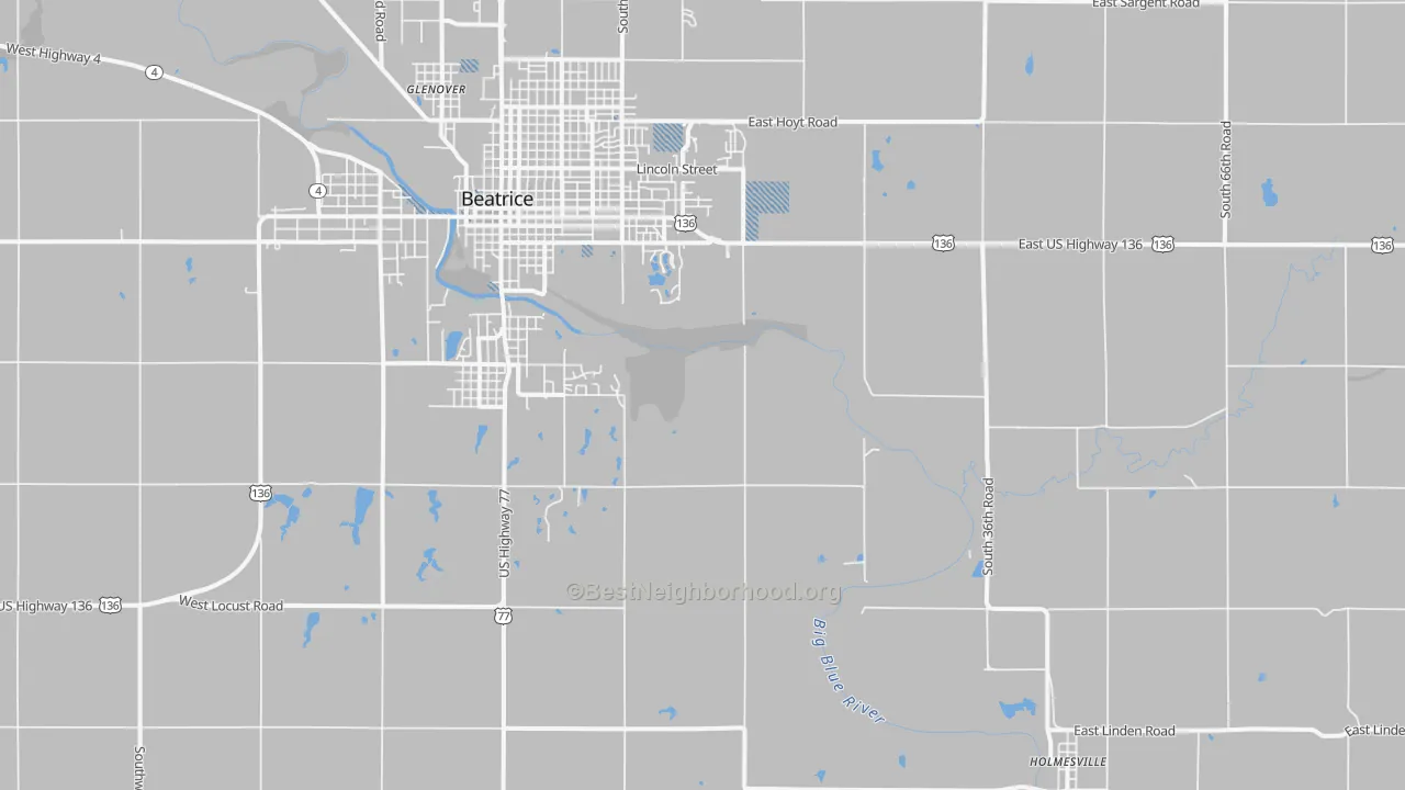 Transit Grade map of Holmesville, NE