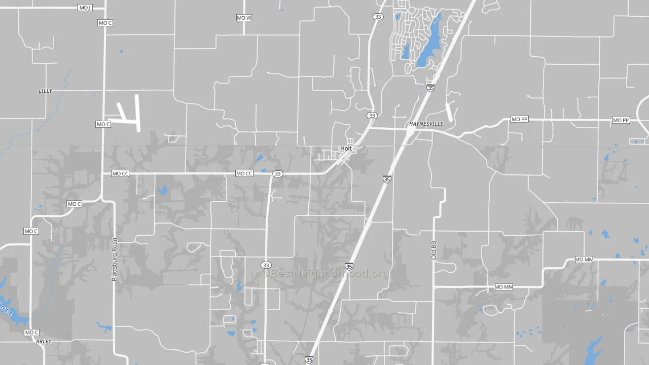 Transit Grade map of Holt, MO