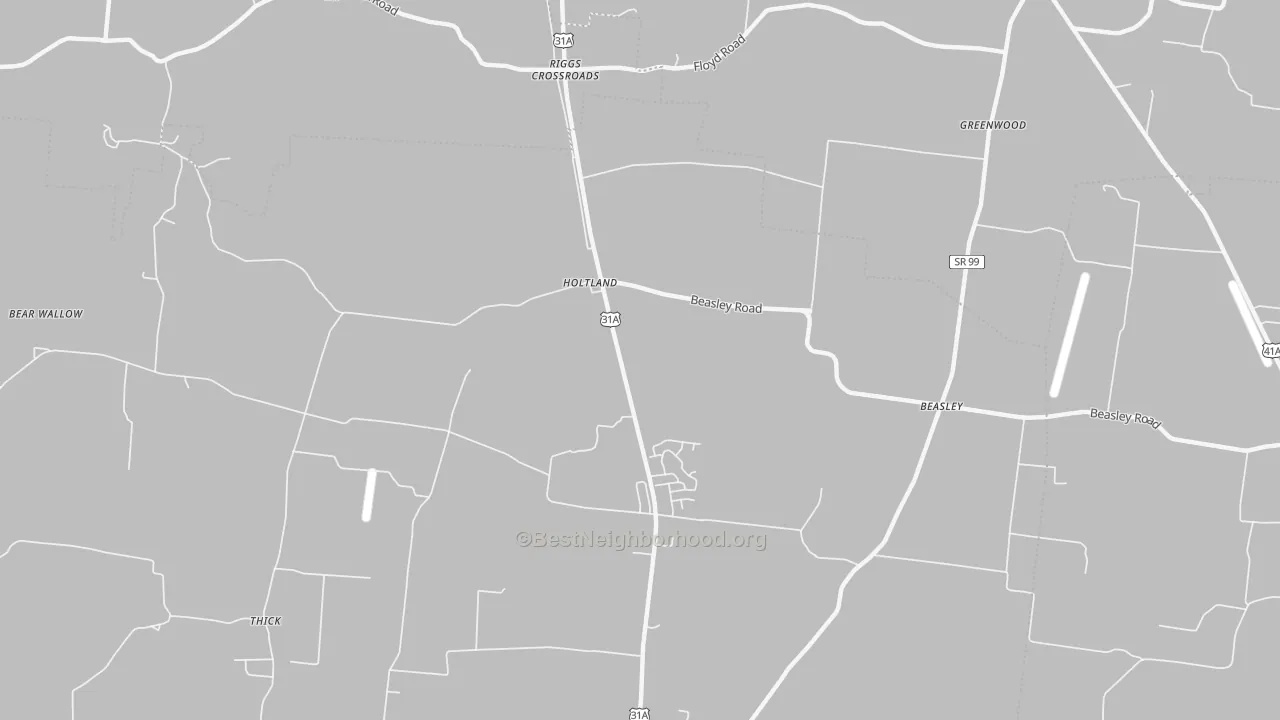 Transit Grade map of Holts Corner, TN