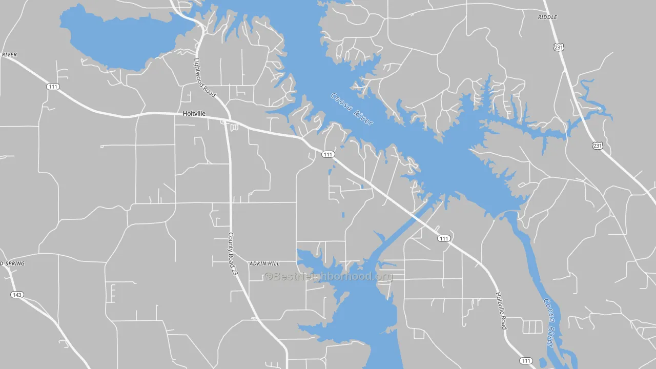 Transit Grade map of Holtville, AL