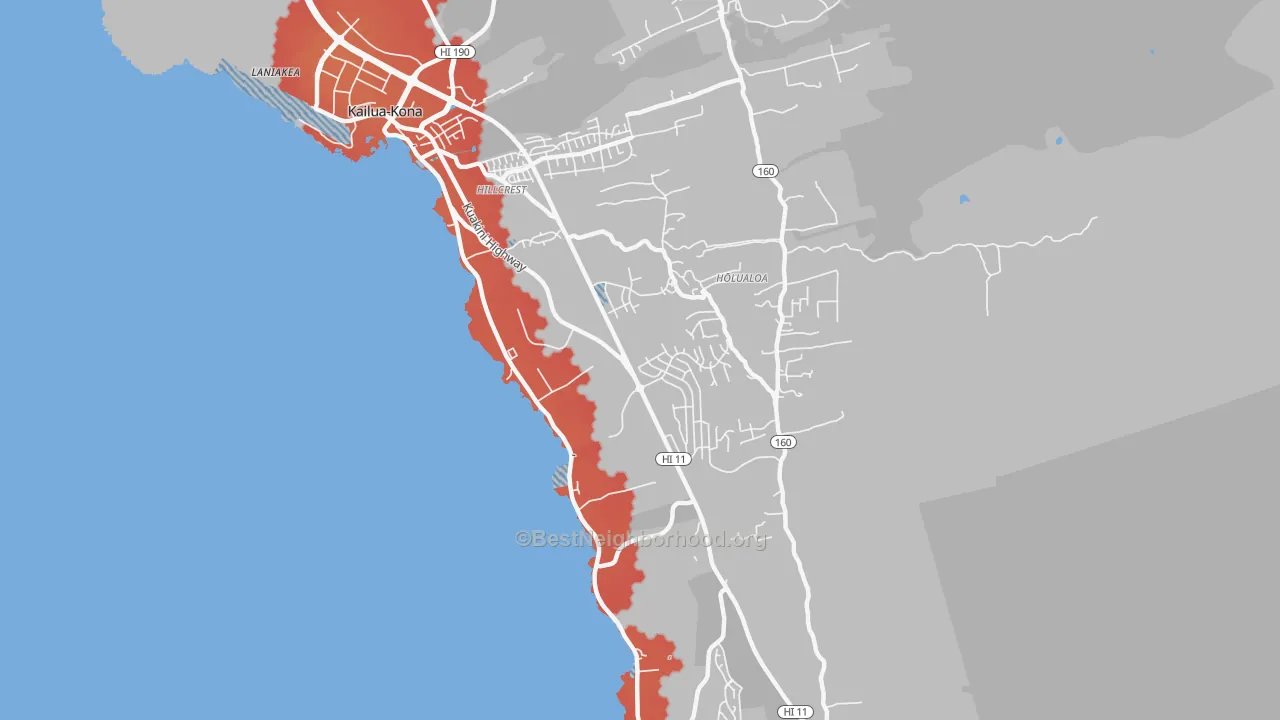 Transit Grade map of Holualoa, HI