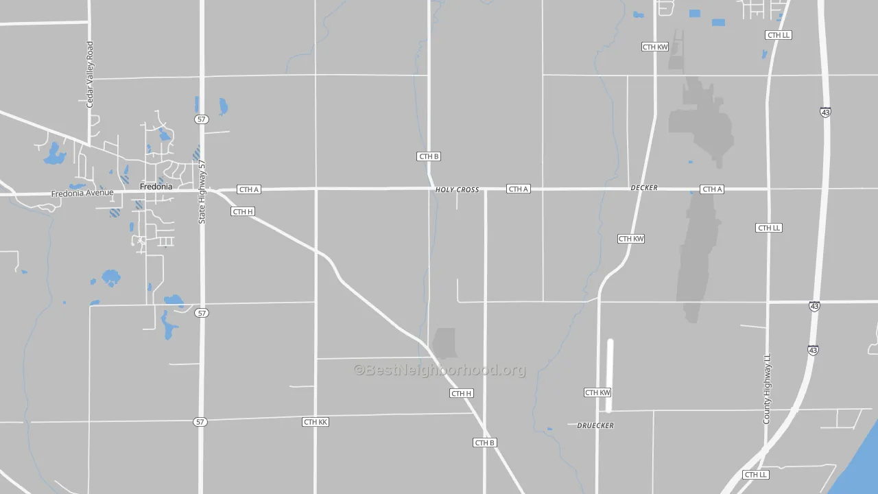 Transit Grade map of Holy Cross, WI