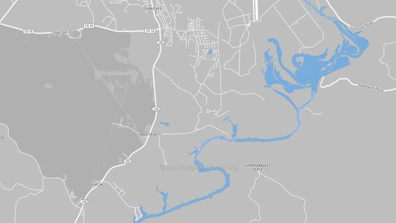 Transit Grade map of Holy Trinity, AL
