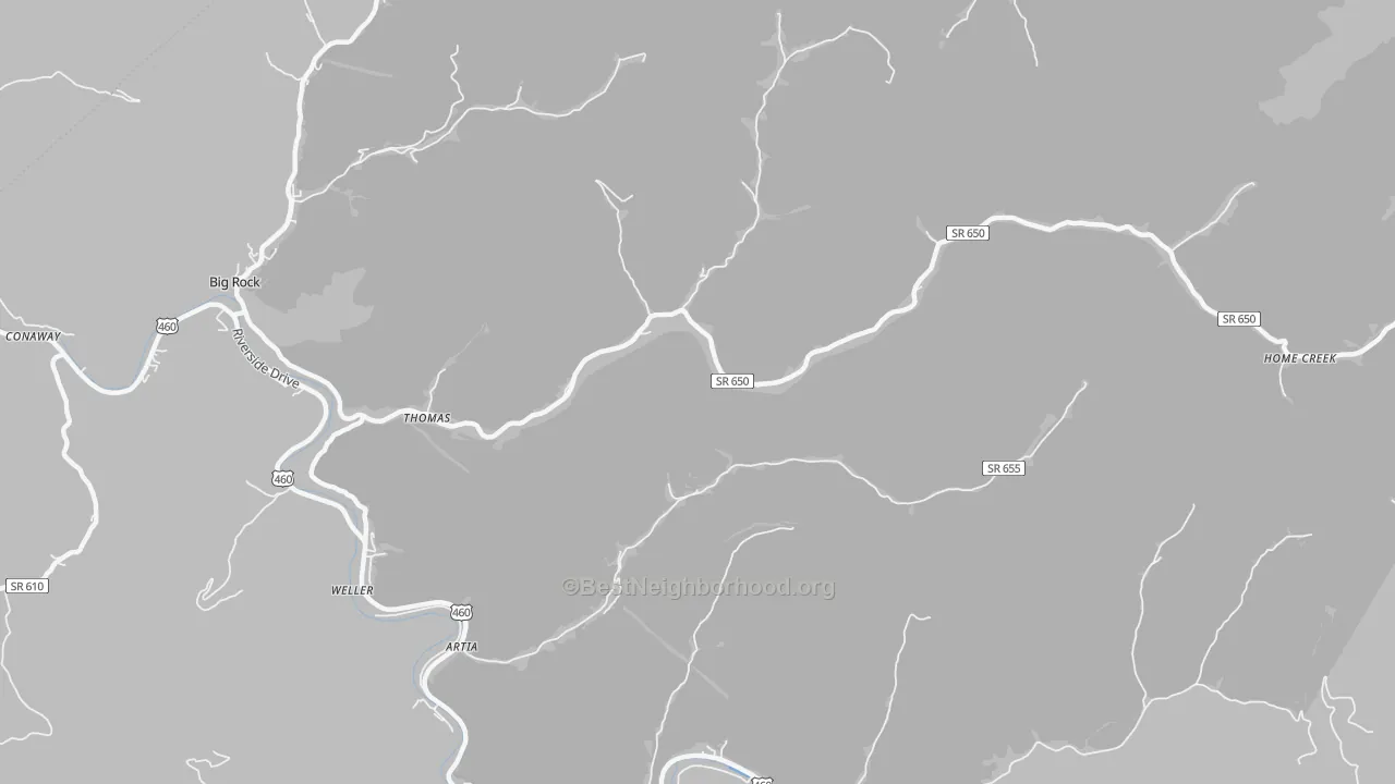 Transit Grade map of Home Creek, VA