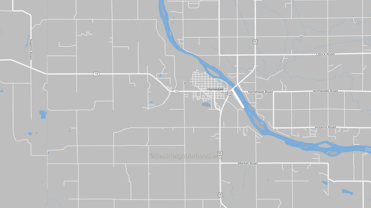 Transit Grade map of Homedale, ID