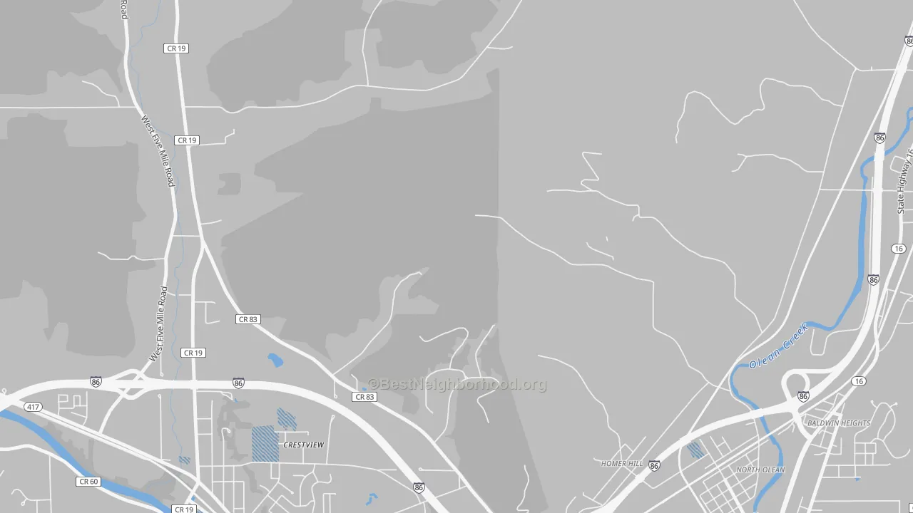 Transit Grade map of Homer Hill, NY
