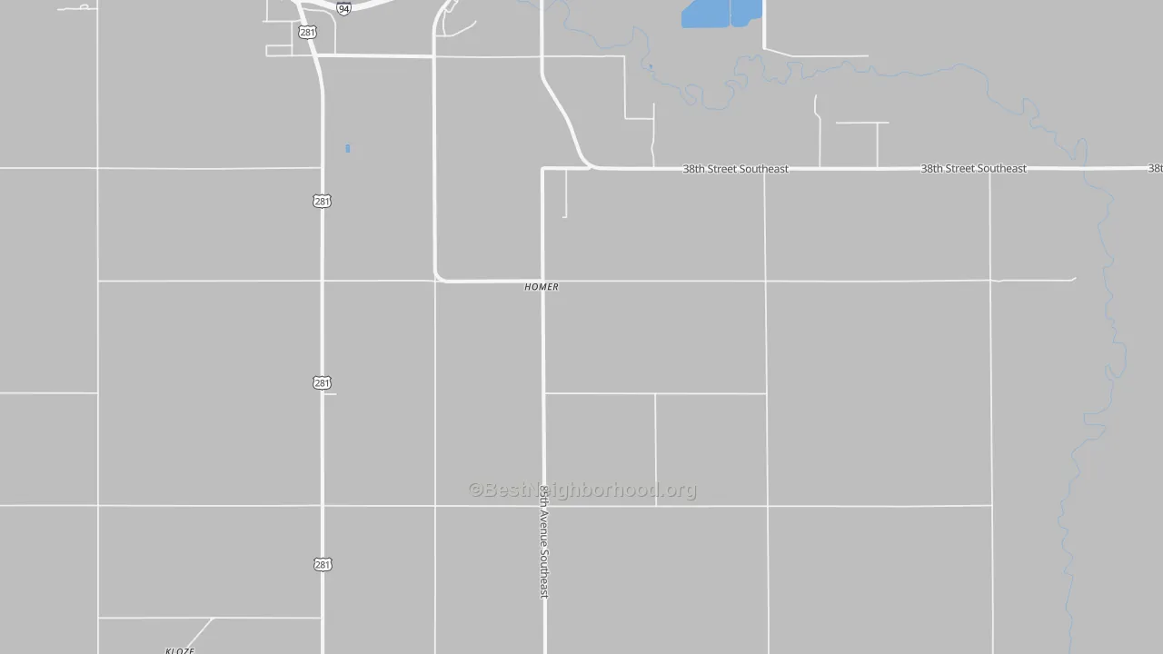 Transit Grade map of Homer, ND