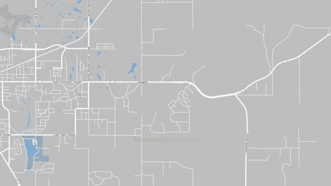 Transit Grade map of Homer, OK