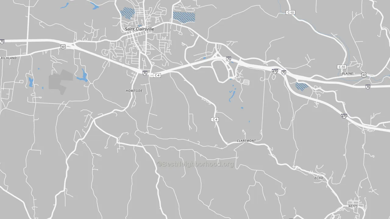 Transit Grade map of Homeside, OH