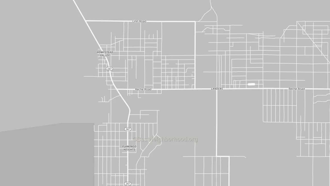 Transit Grade map of Homestead Valley, CA