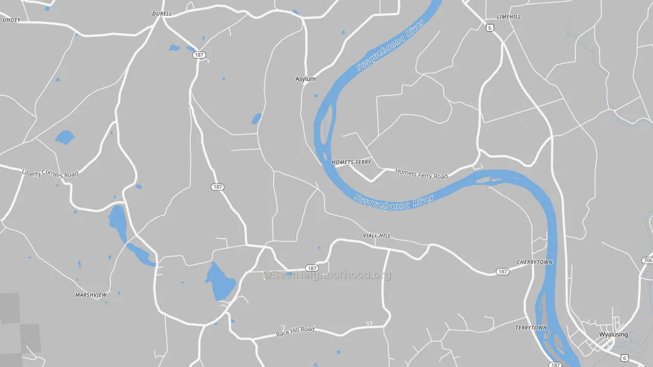 Transit Grade map of Homets Ferry, PA
