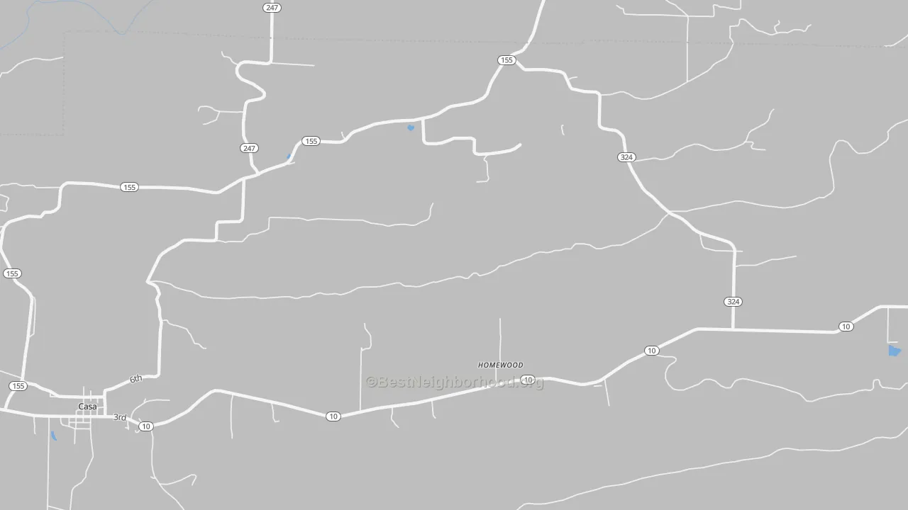 Transit Grade map of Homewood, AR