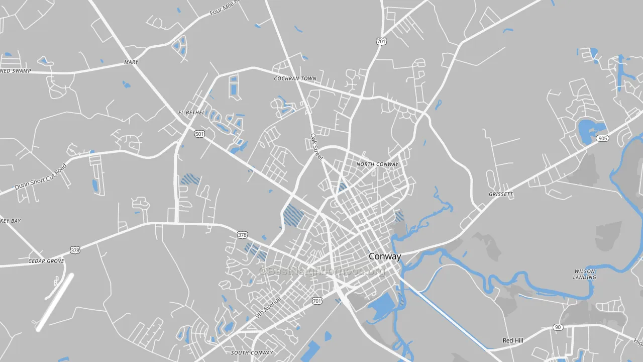 Transit Grade map of Homewood, SC