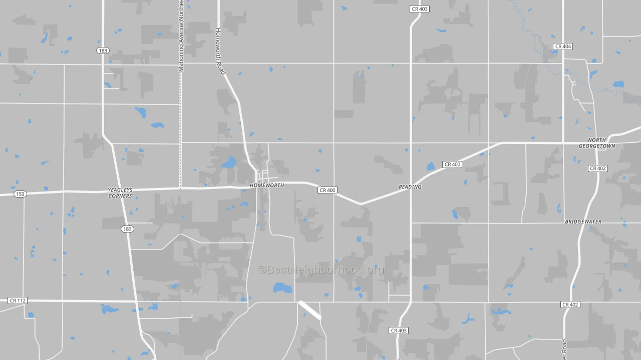 Transit Grade map of Homeworth, OH