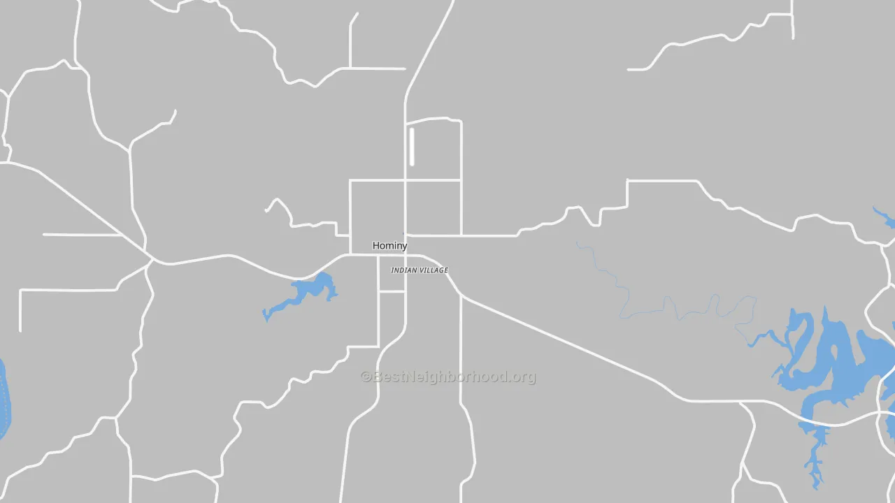 Transit Grade map of Hominy, OK