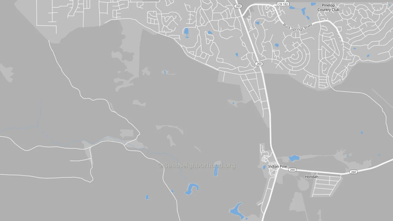 Transit Grade map of Hondah, AZ