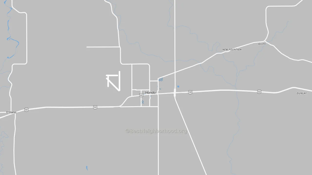 Transit Grade map of Hondo, TX