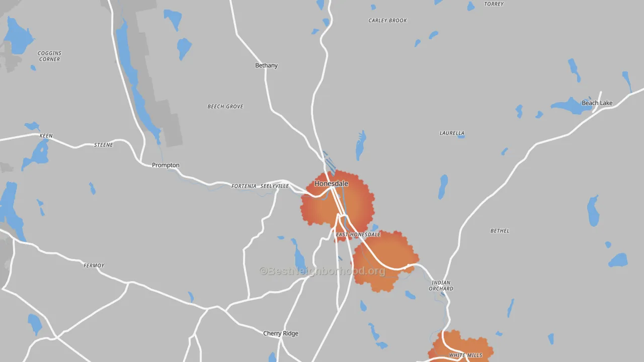 Transit Grade map of Honesdale, PA
