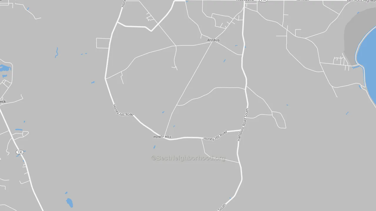 Transit Grade map of Honey Hill, NC