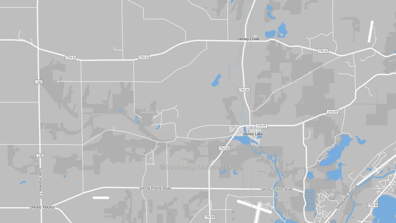 Transit Grade map of Honey Lake, WI