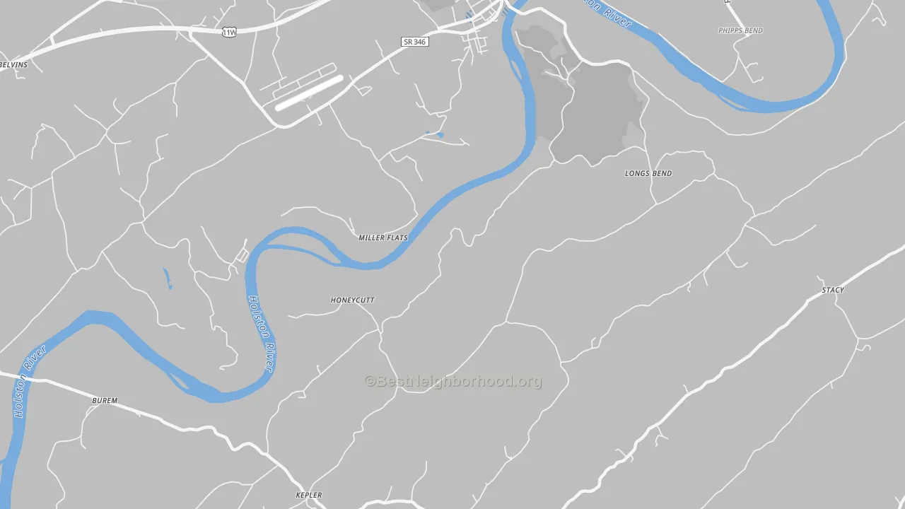 Transit Grade map of Honeycutt, TN