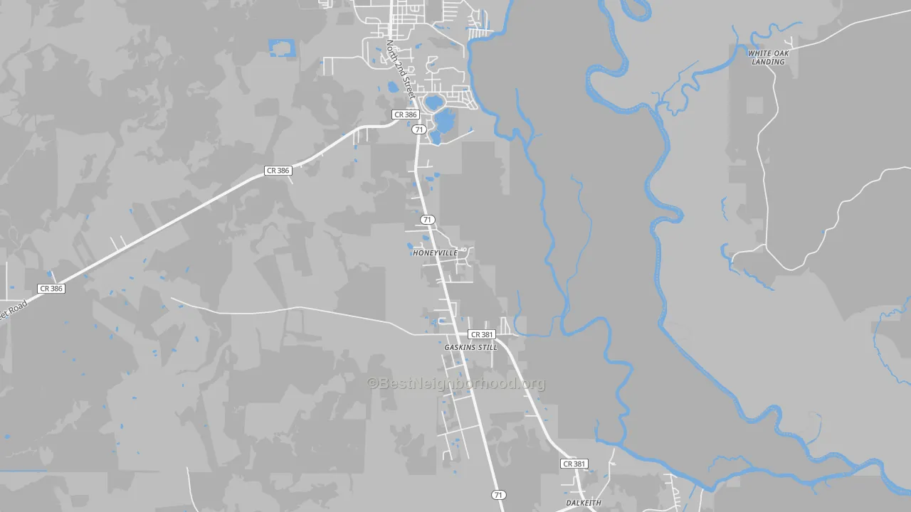 Transit Grade map of Honeyville, FL