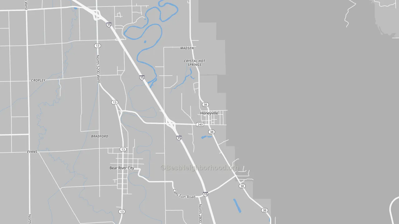 Transit Grade map of Honeyville, UT