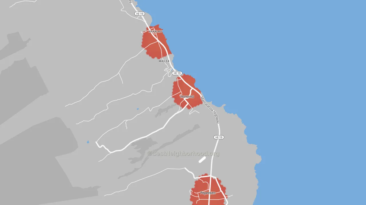 Transit Grade map of Honomu, HI