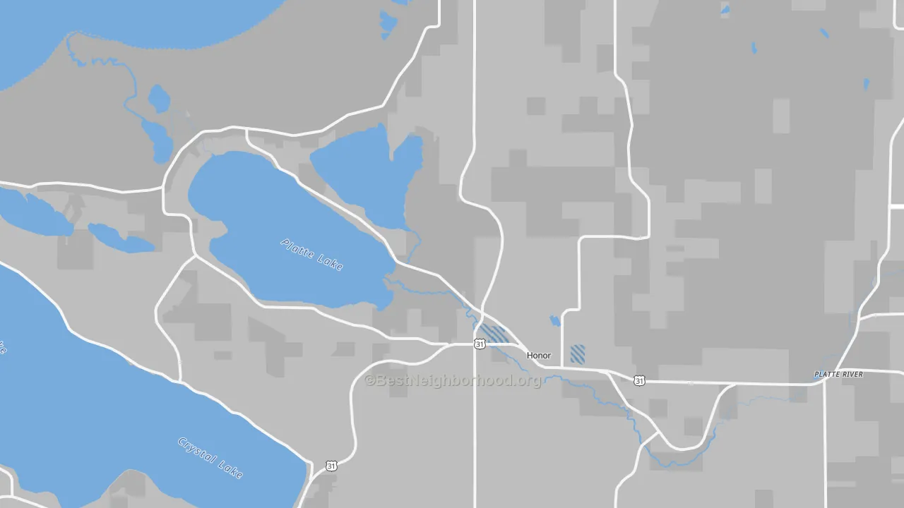 Transit Grade map of Honor, MI