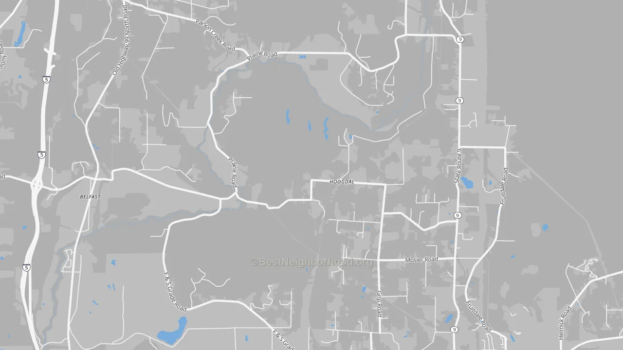 Transit Grade map of Hoogdal, WA