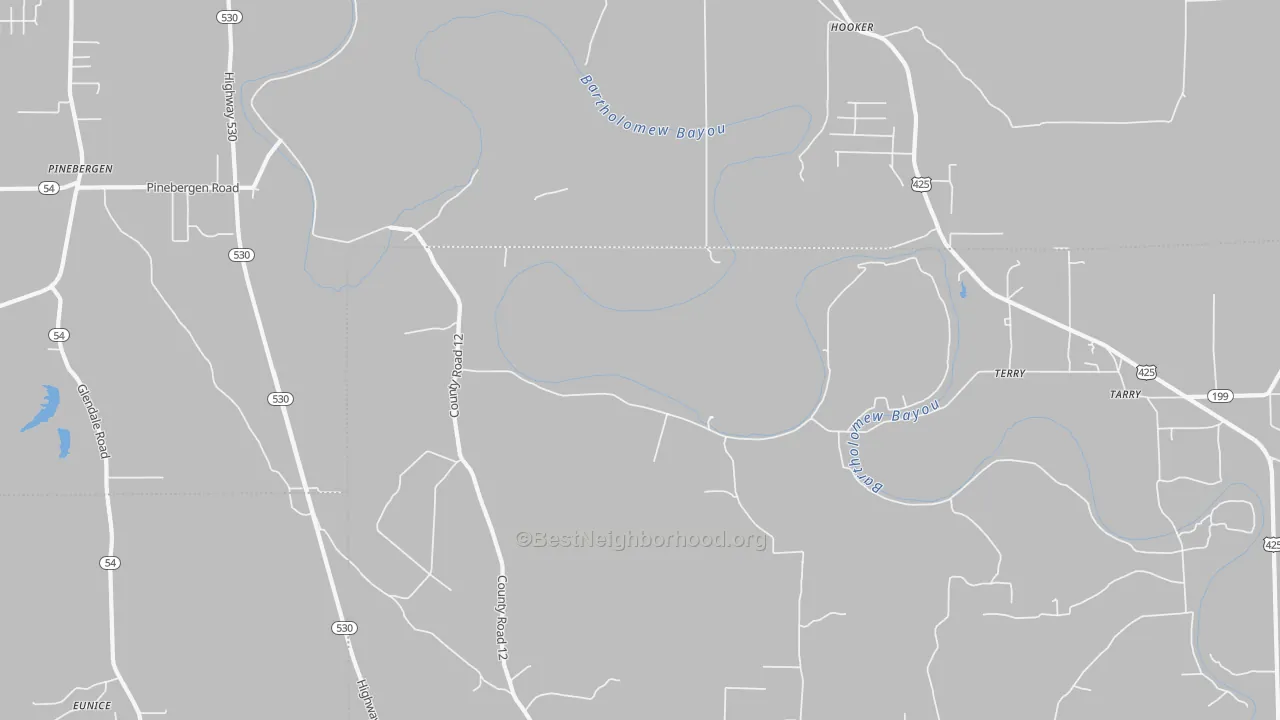 Transit Grade map of Hooker, AR