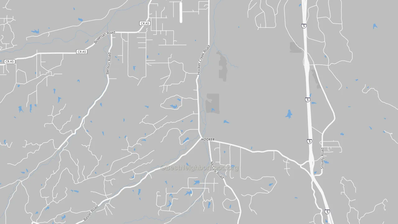 Transit Grade map of Hooker, CA