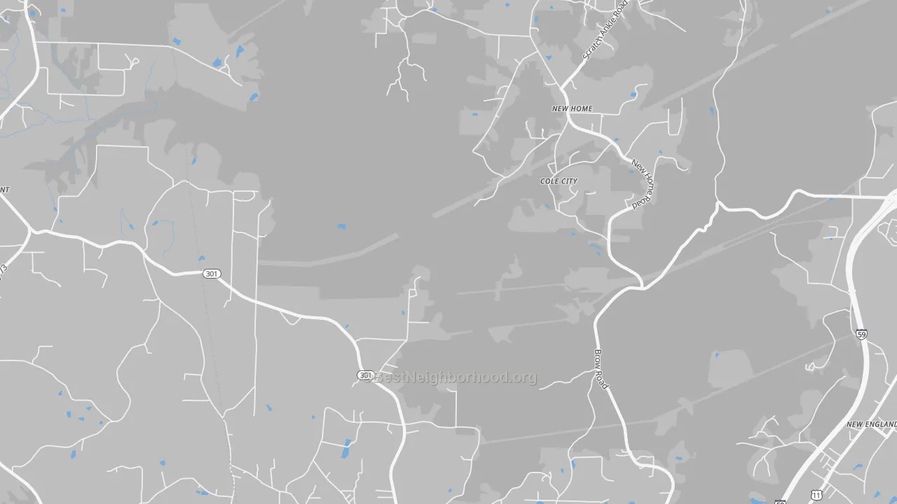 Transit Grade map of Hooker, GA