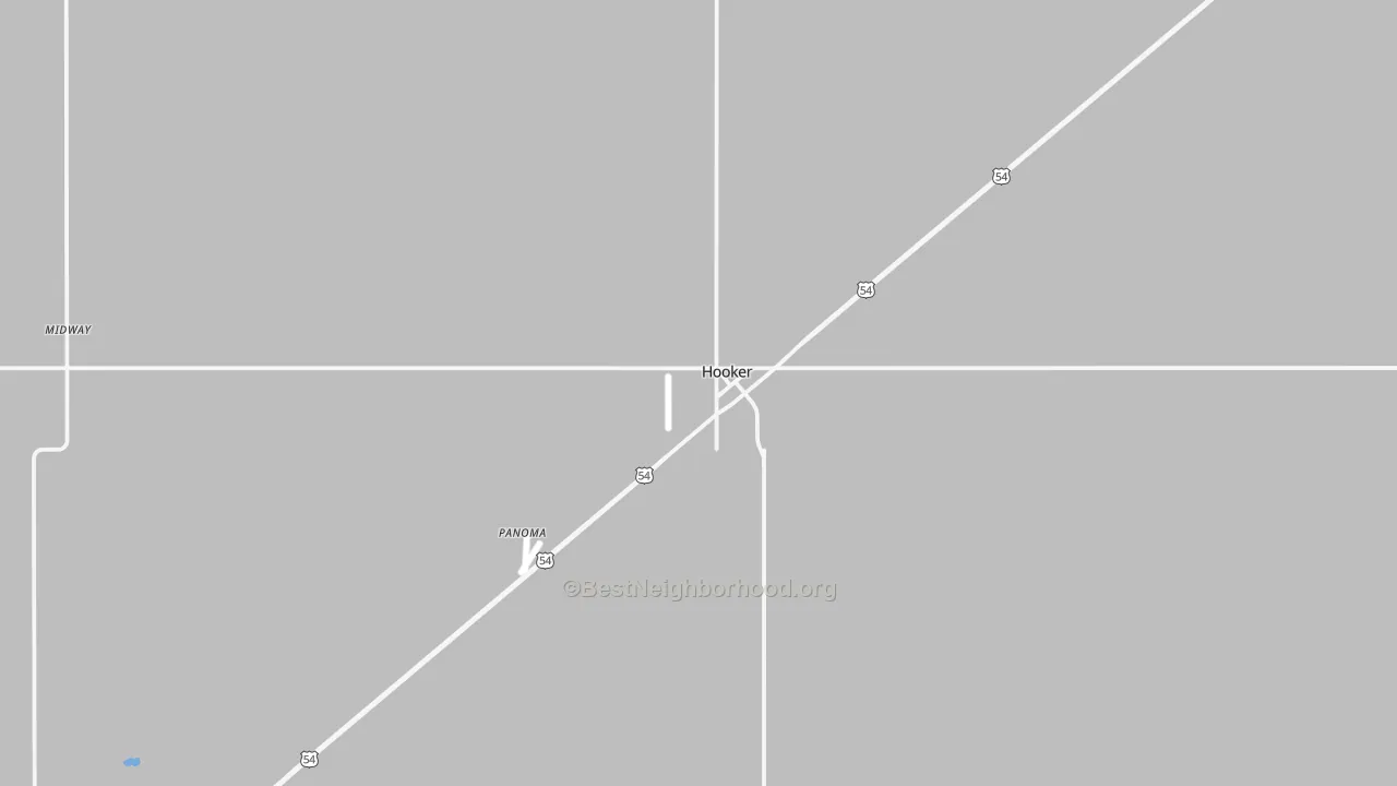 Transit Grade map of Hooker, OK