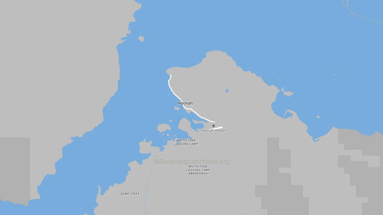 Transit Grade map of Hoonah, AK