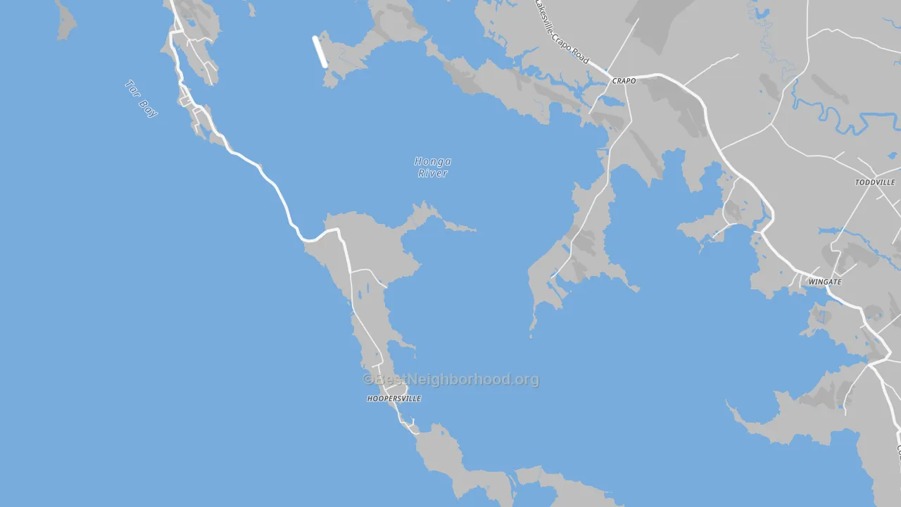 Transit Grade map of Hoopersville, MD