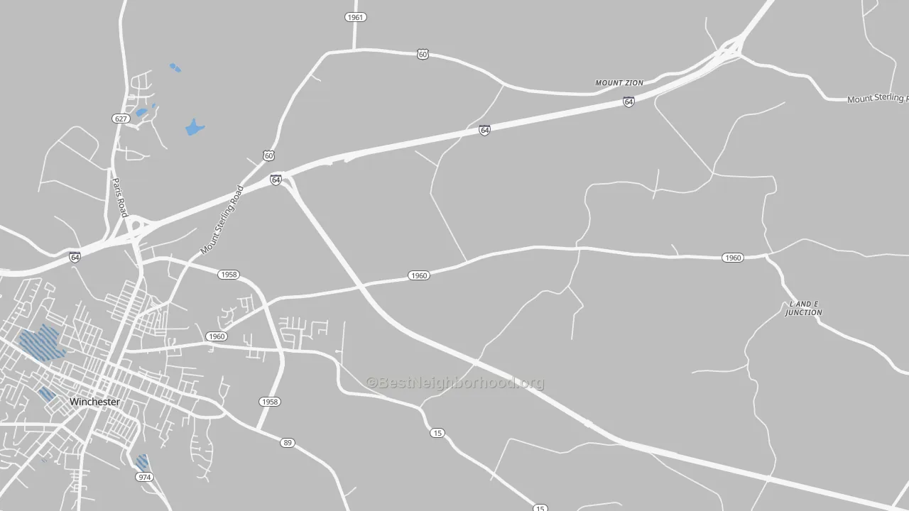 Transit Grade map of Hootentown, KY